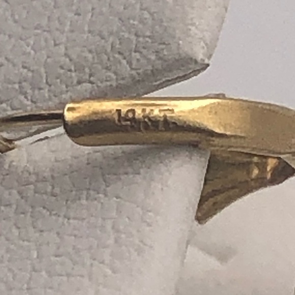 VTG 14k Gold & BC Canadian Nephrite Jade Inukshuk Totem Dangle Earrings 2.1” - Picture 5 of 6